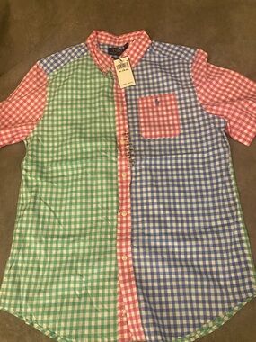 Ralph Lauren Multicolor Gingham Button-Down Shirt in Green Blue Pink